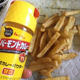 《フライドポテトもカレー粉掛けたら旨いんじゃ》